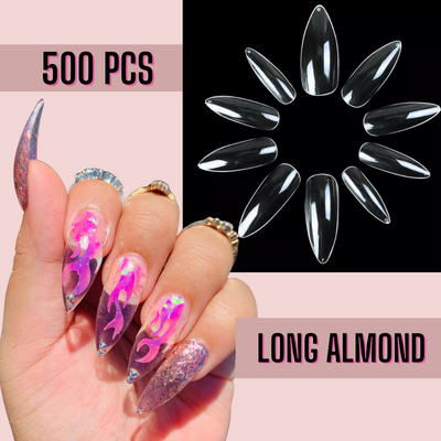 Long Almond Nail Tips